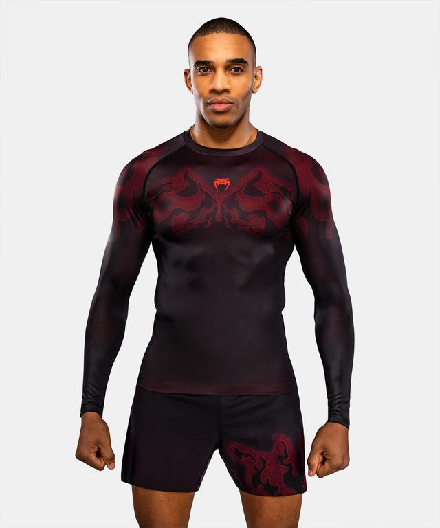 Venum Spectre Rashguard Long Sleeves – Black/Red