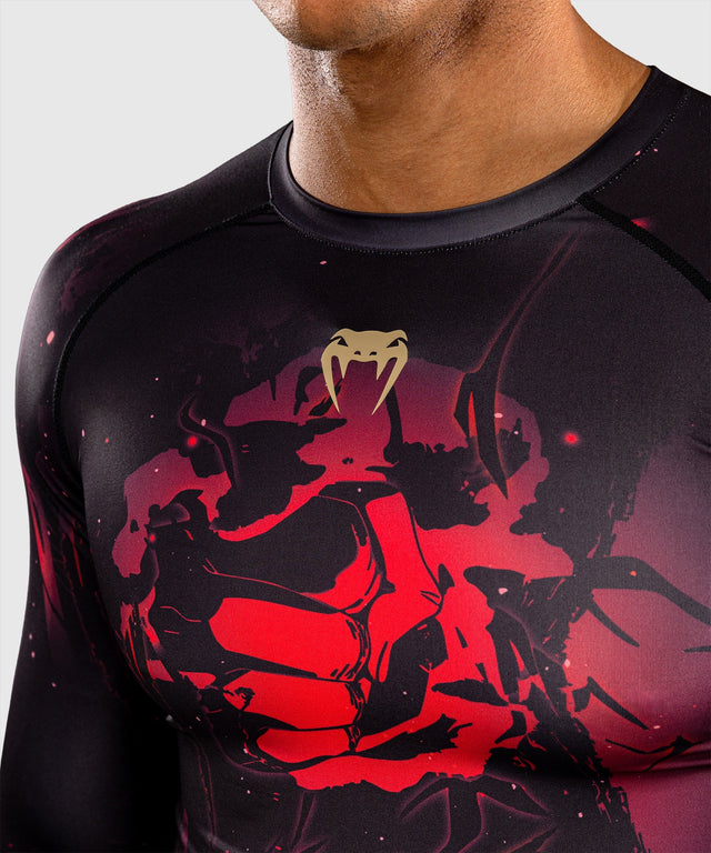Venum Rashguard x Jujutsu Kaisen Itadori Lange Mouwen - Zwart/Rood