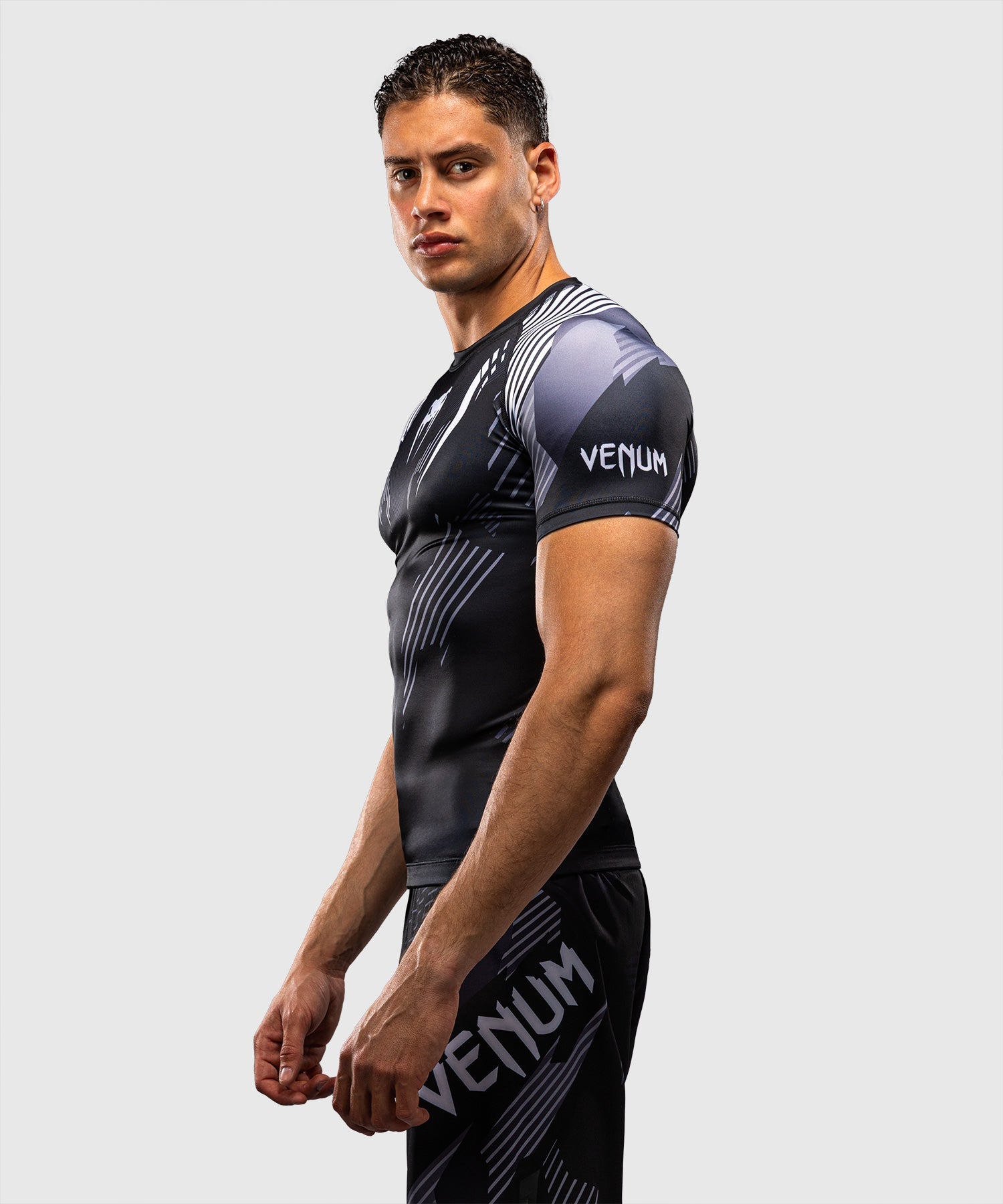 Venum Rashguard No-Gi 6.0 Korte Mouwen - Zwart/Wit