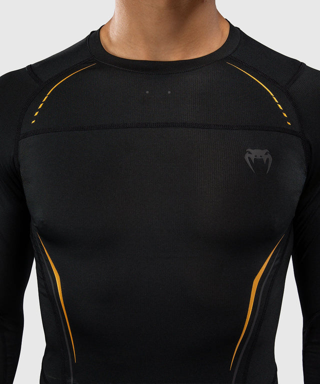 Venum Rashguard G-Core Lange Mouwen - Zwart/Goud