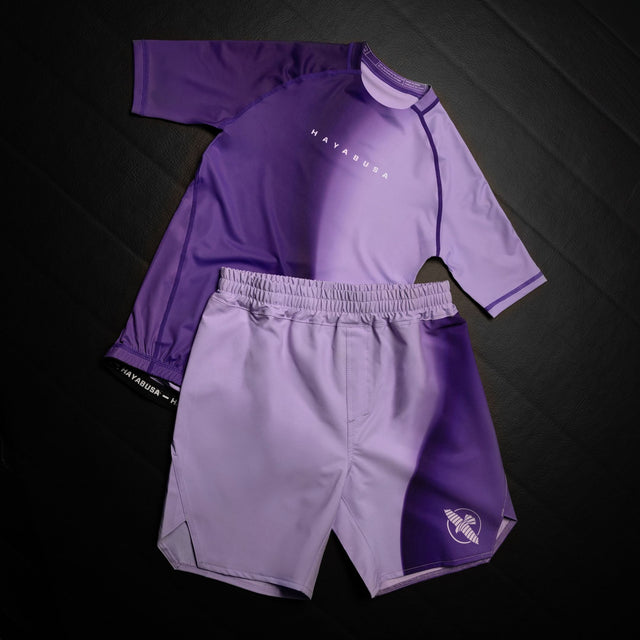Hayabusa Rashguard Apex Nova Korte Mouwen Kinderen - Paars