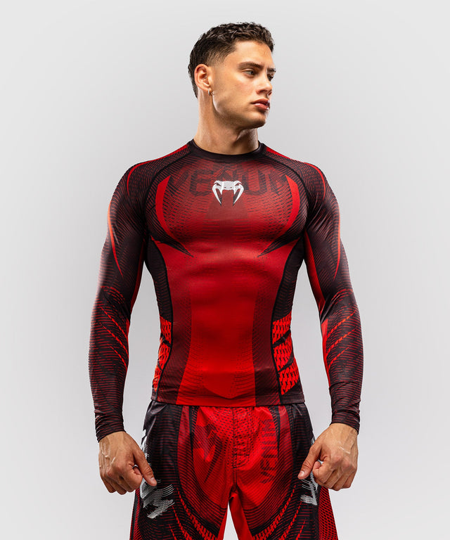 Venum Rashguard Galactic 3.0 Lange Mouwen - Rood/Zilver