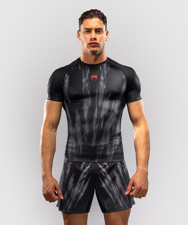 Venum Rashguard Demon Korte Mouwen - Zwart/Grijs