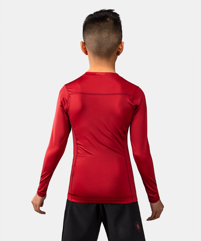Venum Rashguard Attack Lange Mouwen Kinderen - Zwart/Rood