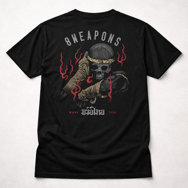 8 WEAPONS T-Shirt Boran Skull - Zwart