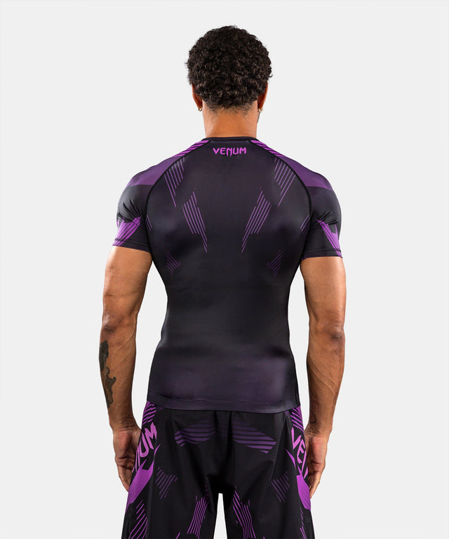 Venum Rashguard No-Gi 6.0 Korte Mouwen - Zwart/Paars