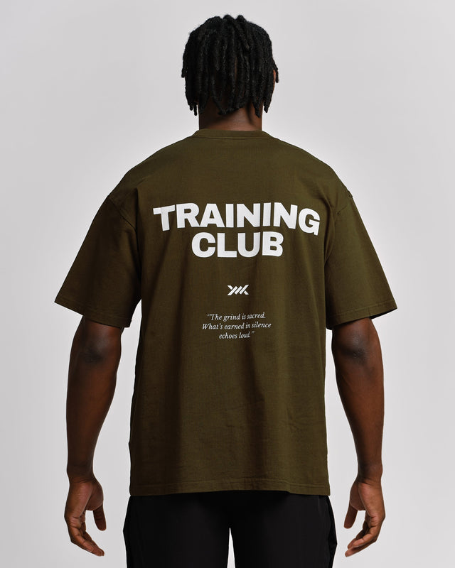 Caged T-Shirt Training Club - Kaki Groen