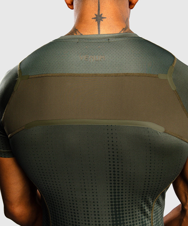 Venum Rashguard Stealth Korte Mouwen - Kaki/Legergroen