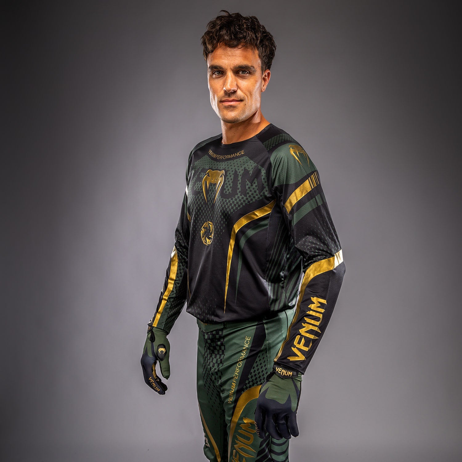 Venum MX Challenger Shirt - Zwart/Groen/Goud
