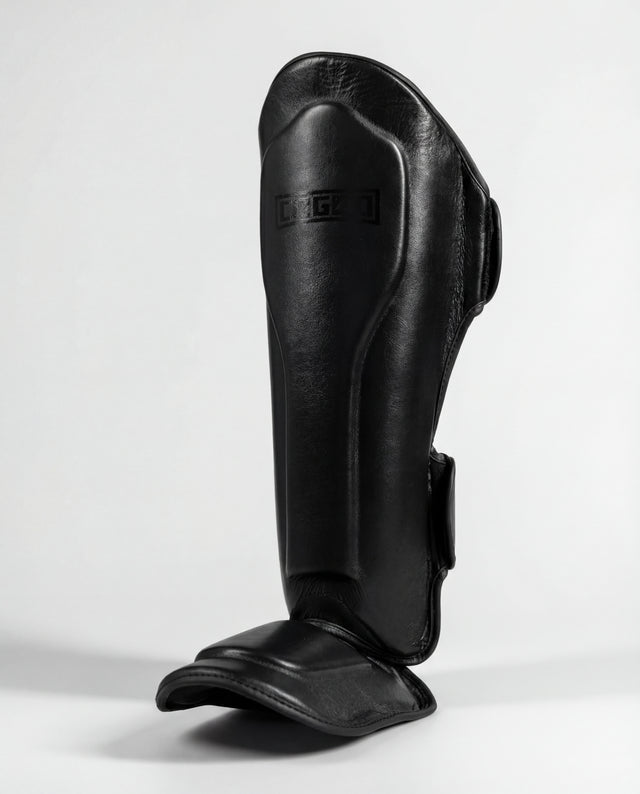Caged Shin Guards 'X' Series - Black/Black