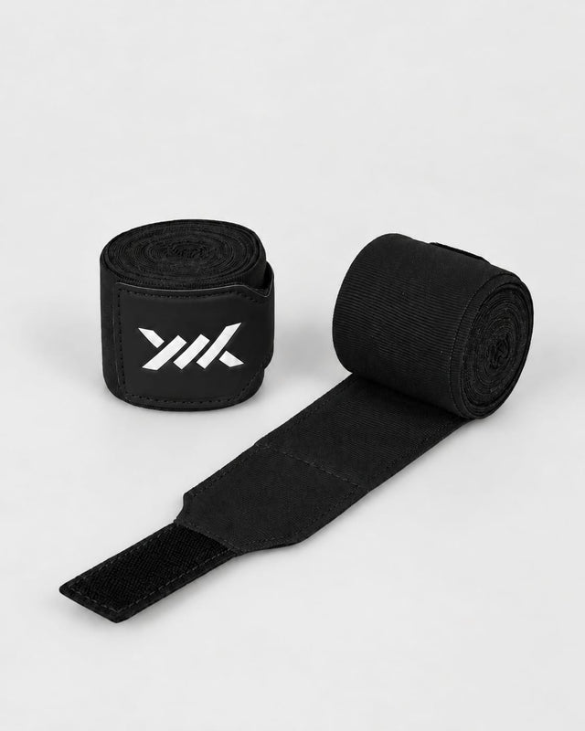 Vendas de boxeo Caged Essential - Negro (incluye bolsa de lavado)