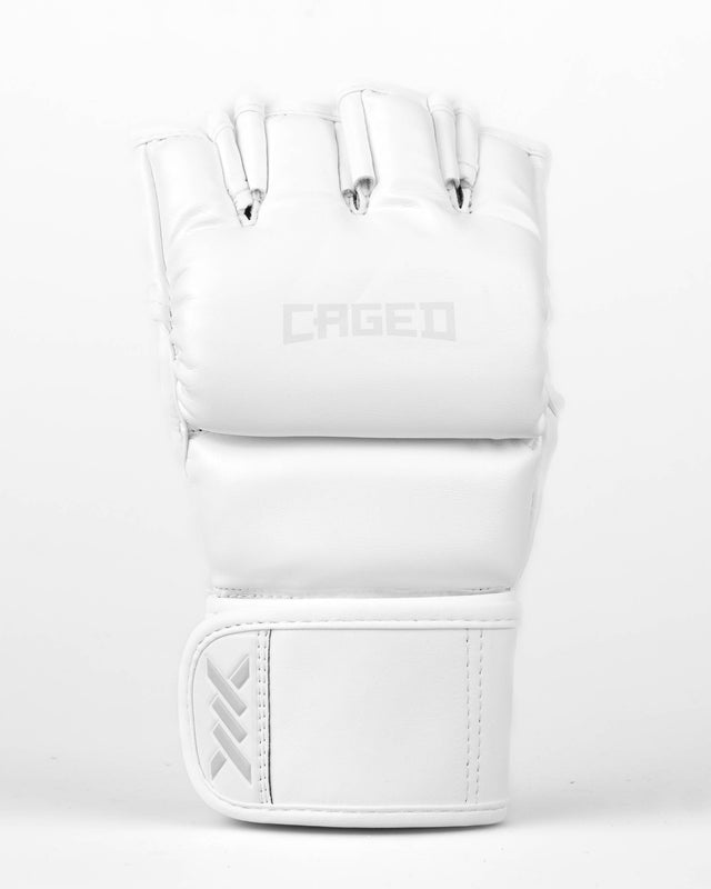 Caged MMA Gloves Shadow - White/White