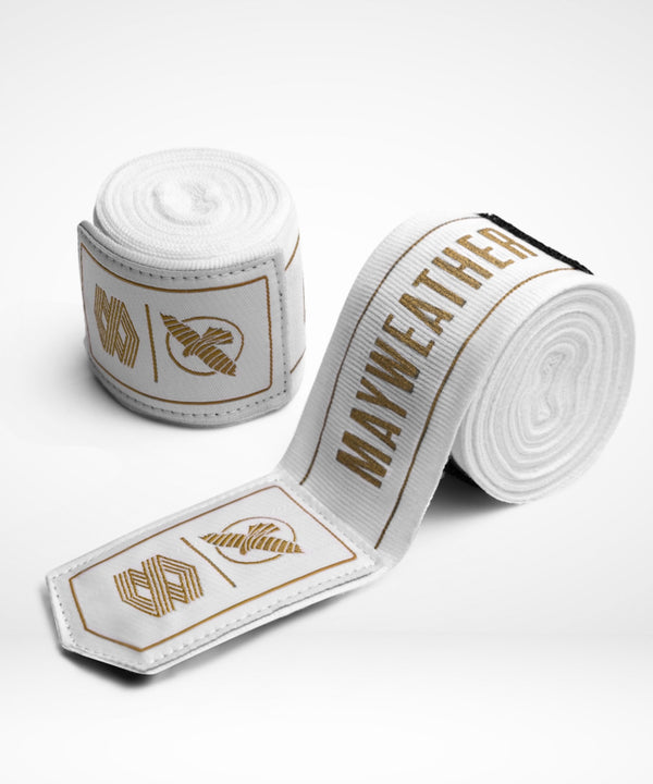 Hayabusa x Mayweather Bandages Stretch - Wit/Goud