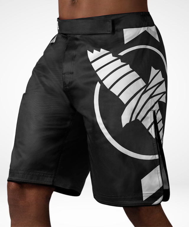 Spodenki MMA Hayabusa Icon Lang – Czarne/Białe