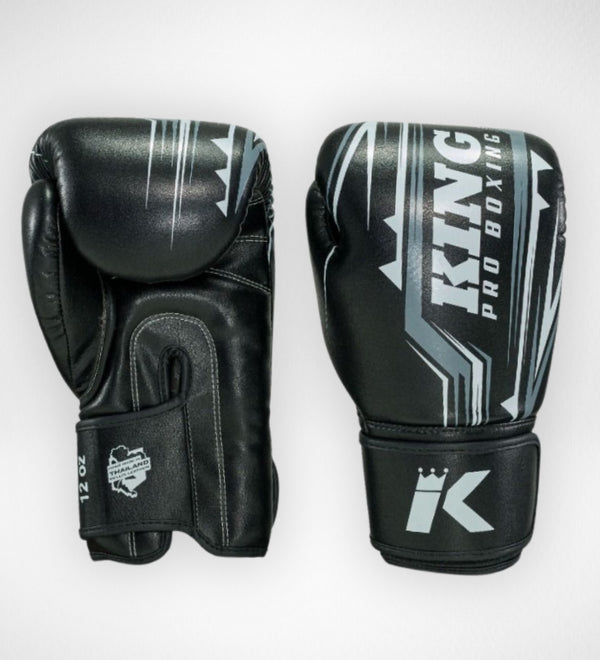 King Pro Boxing Bokshandschoenen BG Spartan - Zwart/Grijs
