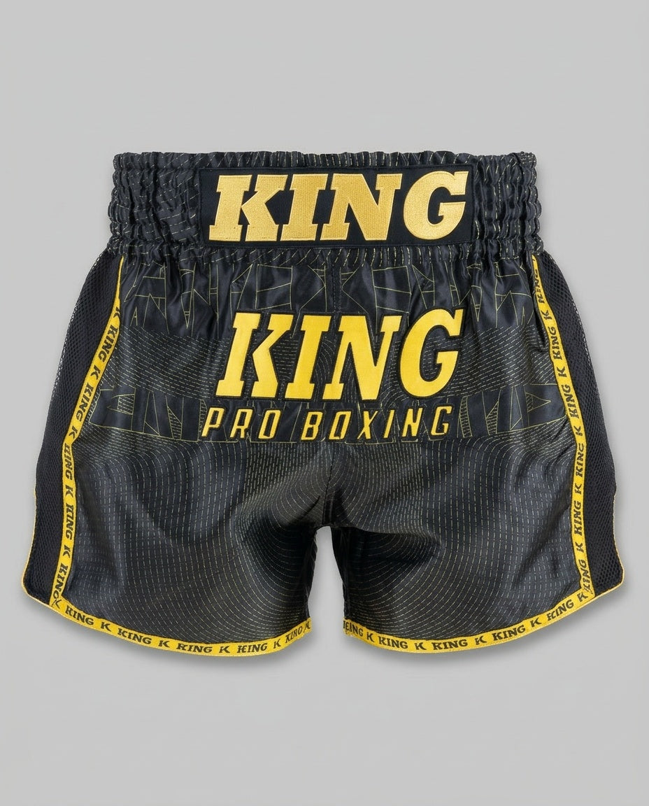King Pro Boxing Muay Thai Shorts '08' - Black/Gold