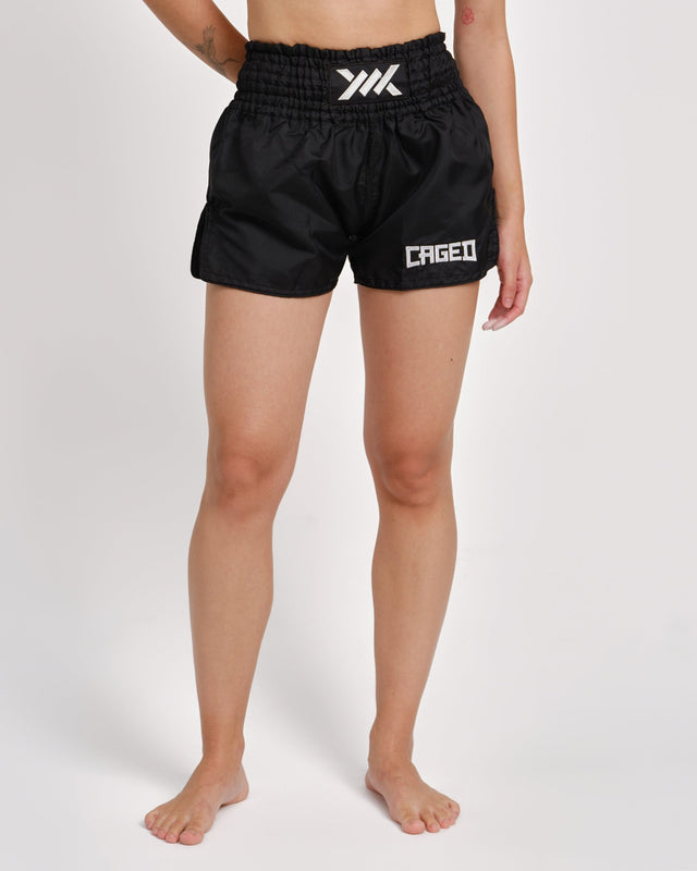 Caged Classic Muay Thai Shorts - Zwart