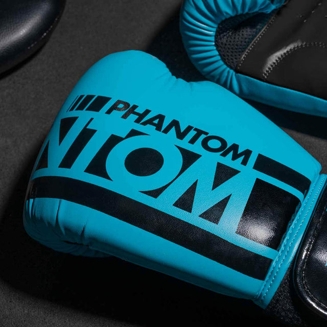 Rękawice bokserskie Phantom Athletics APEX – Neon Niebieski