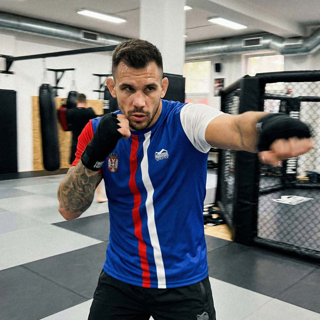 Koszulka treningowa Phantom Athletics EVO+ Team Serbia – Niebieska
