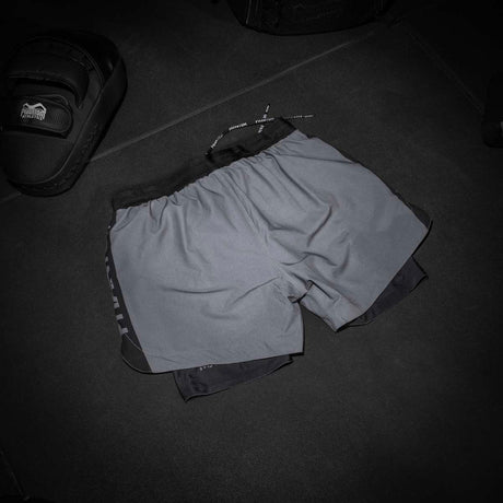Pantaloncini a compressione Phantom Athletics Fusion 2in1 Apex – Grigio