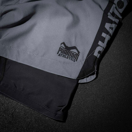 Pantaloncini a compressione Phantom Athletics Fusion 2in1 Apex – Grigio