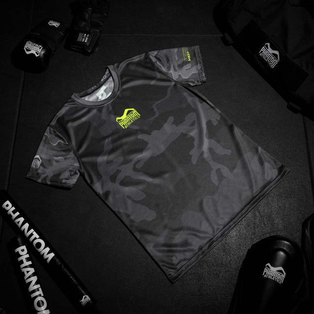 Phantom Athletics Trainingsshirt EVO - Zwart Camo/Neon