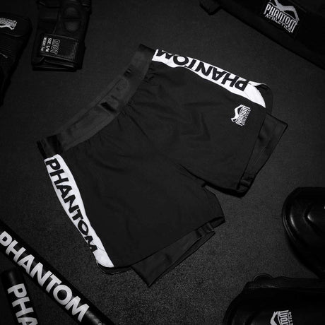 Pantaloncini a compressione Phantom Athletics Fusion 2in1 Apex – Nero