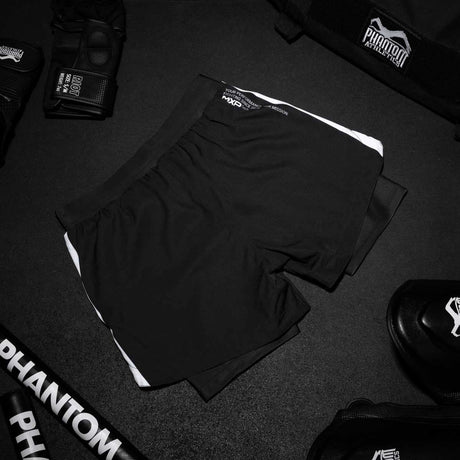 Pantaloncini a compressione Phantom Athletics Fusion 2in1 Apex – Nero