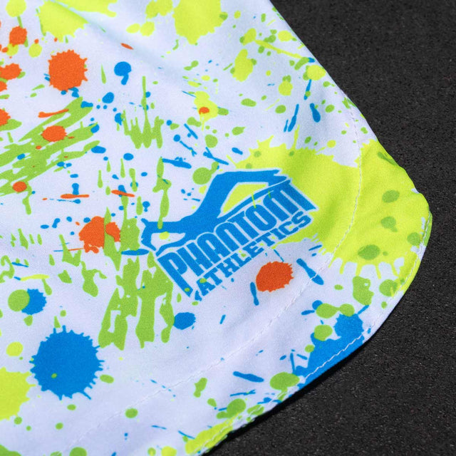 Spodenki MMA Phantom Athletics Fusion Splatter – Białe/Neon