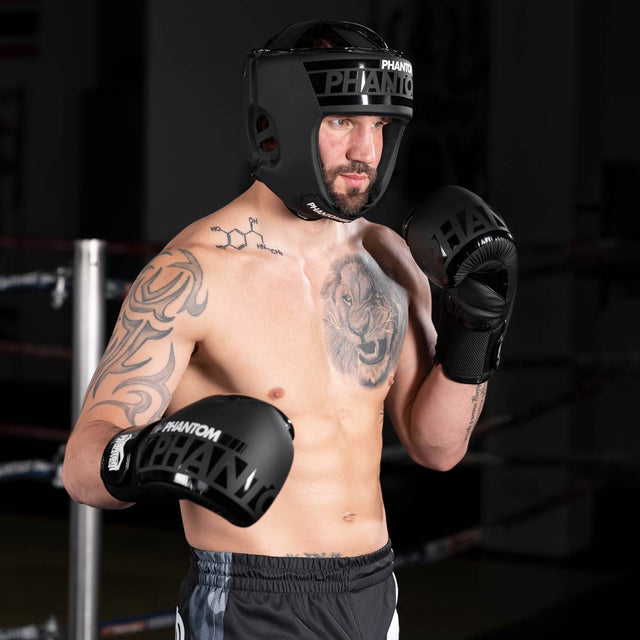 Phantom Athletics Hoofdbeschermer Apex Open Face - Zwart