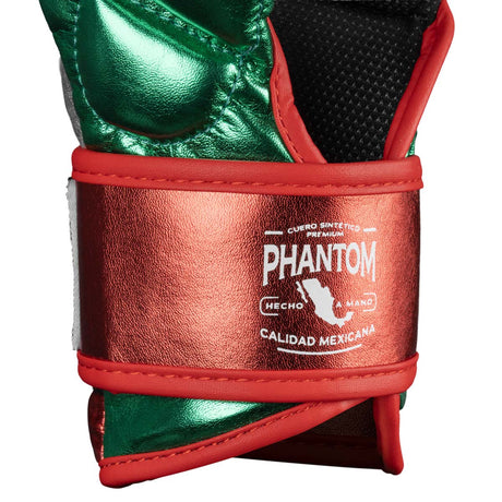 Luvas de MMA Phantom Athletics Mexico – Prata/Verde/Vermelho