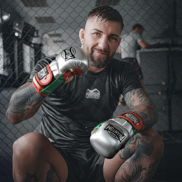 Phantom Athletics MMA Handschoenen Mexico - Zilver/Groen/Rood
