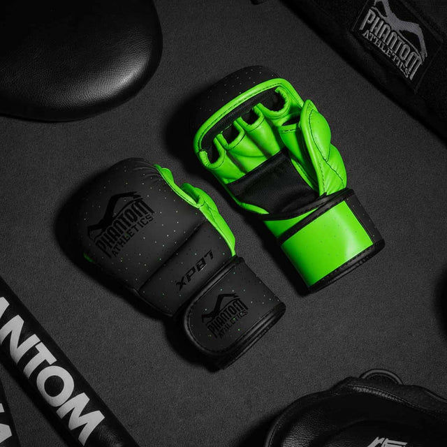 Phantom Athletics MMA Handschoenen Galaxy - Zwart/Neon Groen