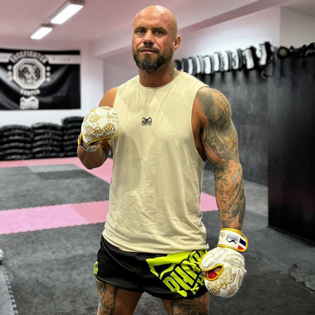 Phantom Athletics MMA Handschoenen Sparring Muay Thai - Wit/Goud