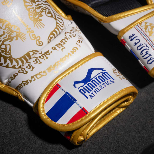 Phantom Athletics MMA Handschoenen Sparring Muay Thai - Wit/Goud