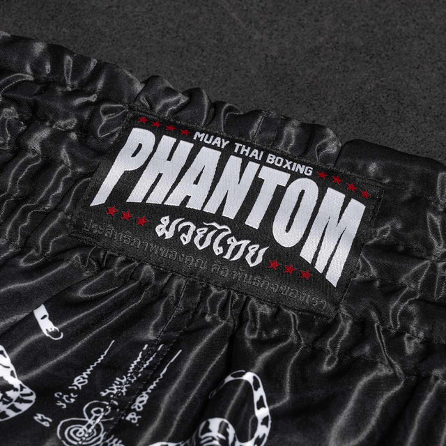 Phantom Athletics Muay Thai Shorts Sak Yant - Zwart