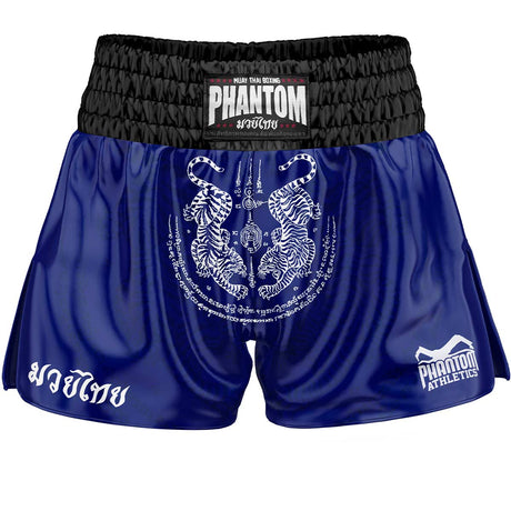 Shorts de Muay Thai Phantom Athletics Sak Yant – Bleu