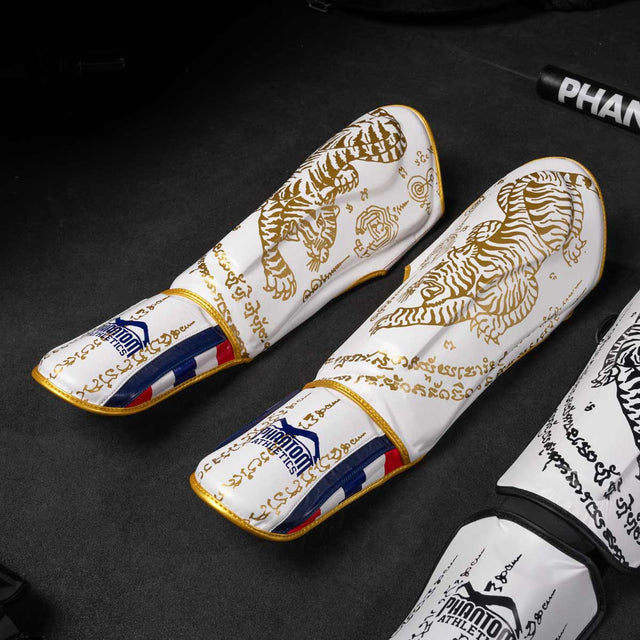 Phantom Athletics Scheenbeschermers Muay Thai - Wit/Goud