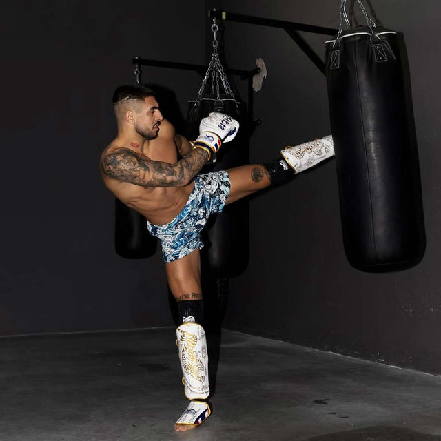 Phantom Athletics Scheenbeschermers Muay Thai - Wit/Goud