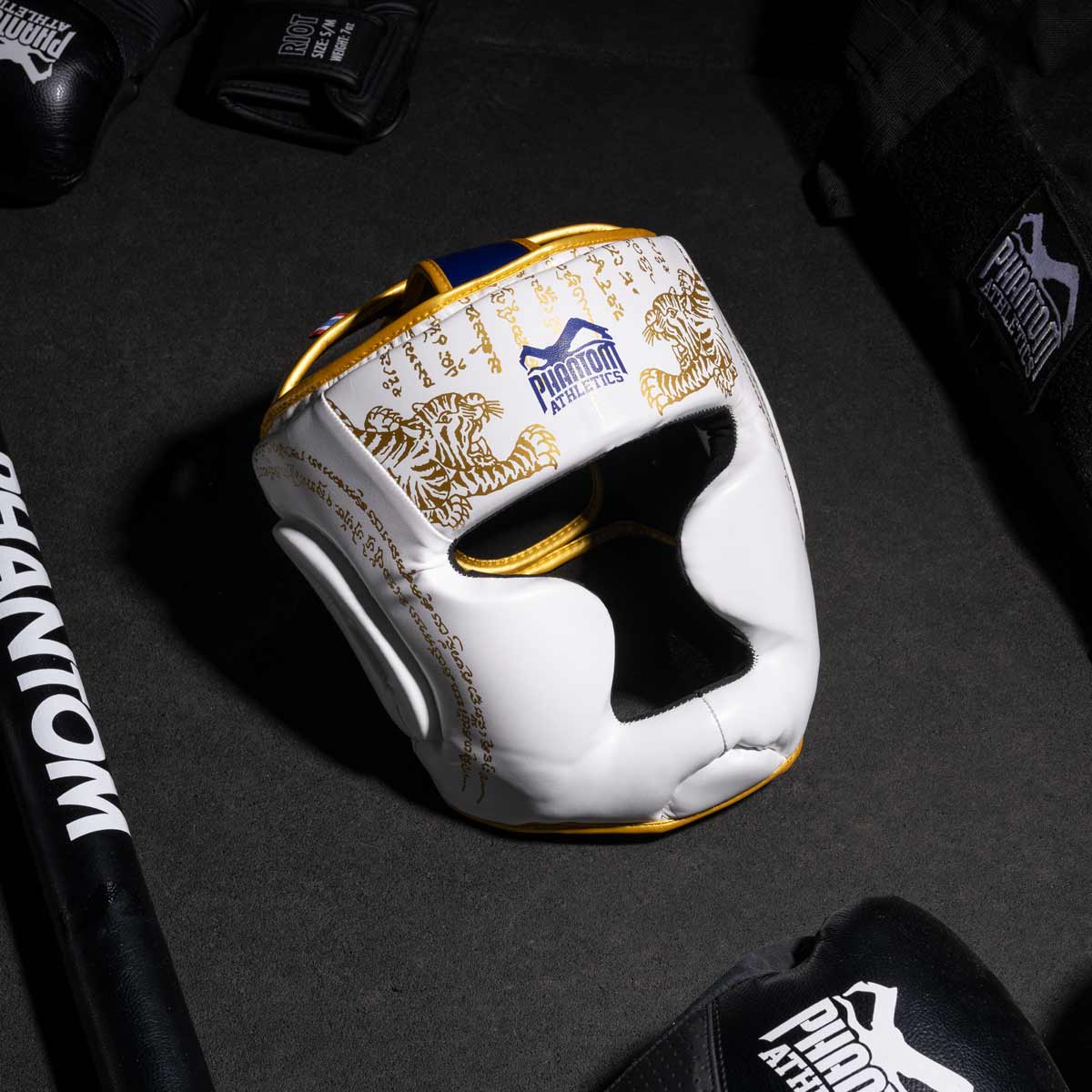 Phantom Athletics Hoofdbeschermer Muay Thai - Wit/Goud