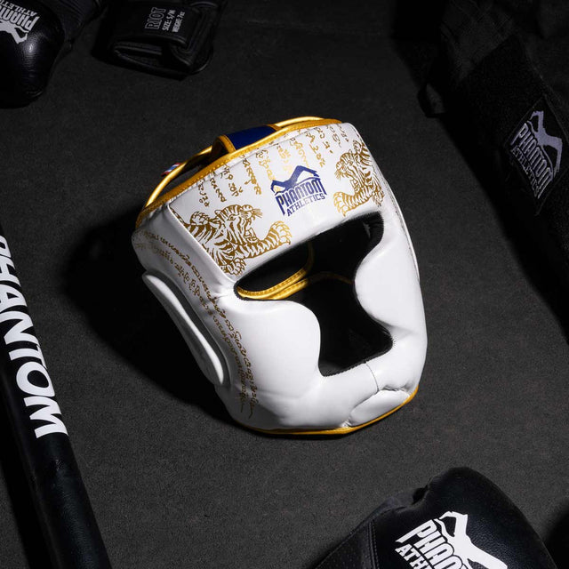 Phantom Athletics Hoofdbeschermer Muay Thai - Wit/Goud