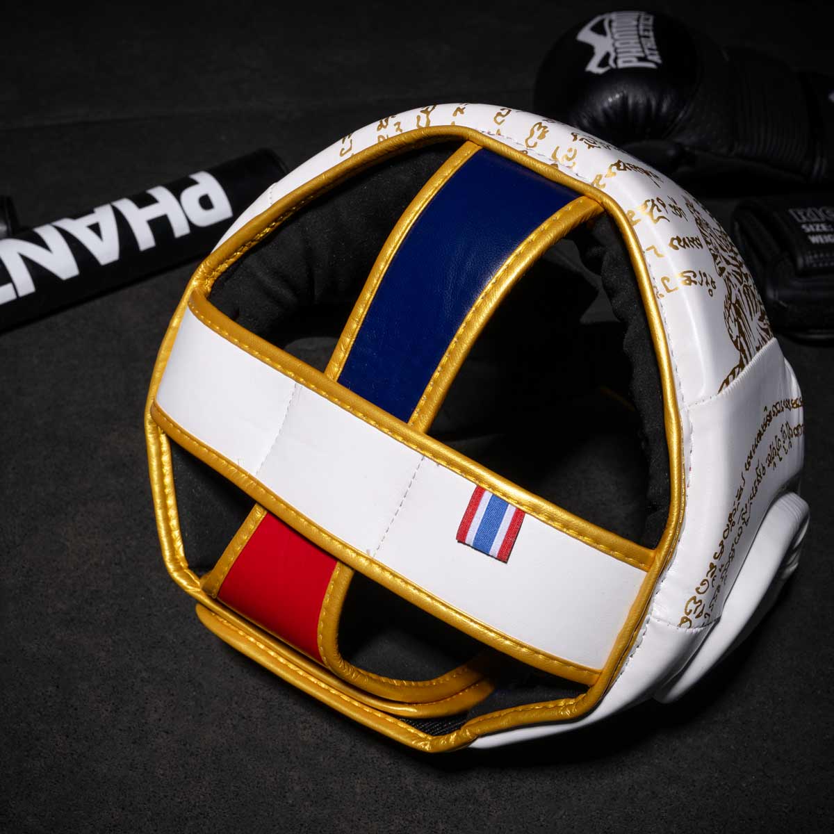 Phantom Athletics Hoofdbeschermer Muay Thai - Wit/Goud