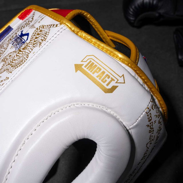 Phantom Athletics Hoofdbeschermer Muay Thai - Wit/Goud