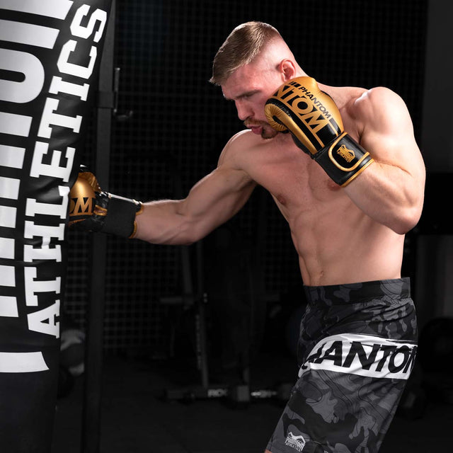 Rękawice bokserskie Phantom Athletics APEX Speed – Czarne/Złote