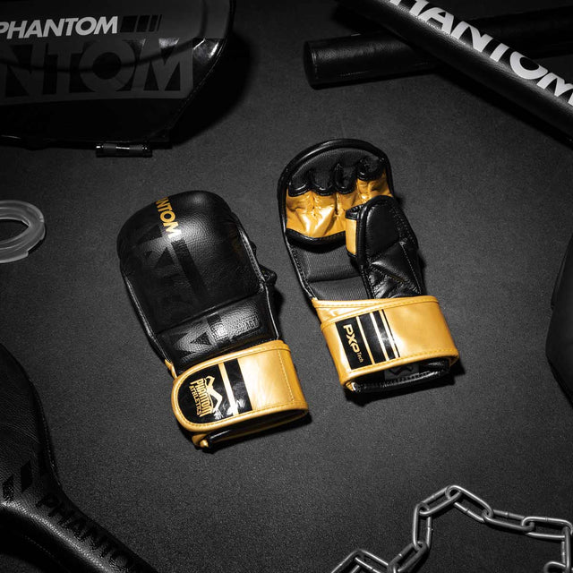 Phantom Athletics MMA Gloves APEX – Black/Gold