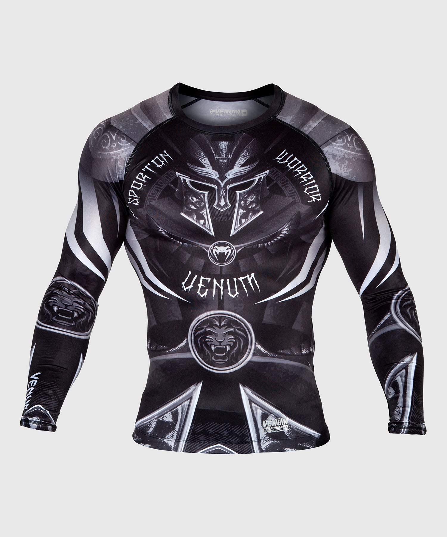 Venum Rashguard Gladiator 3.0 Lange Mouwen - Sort/Grå/Hvid