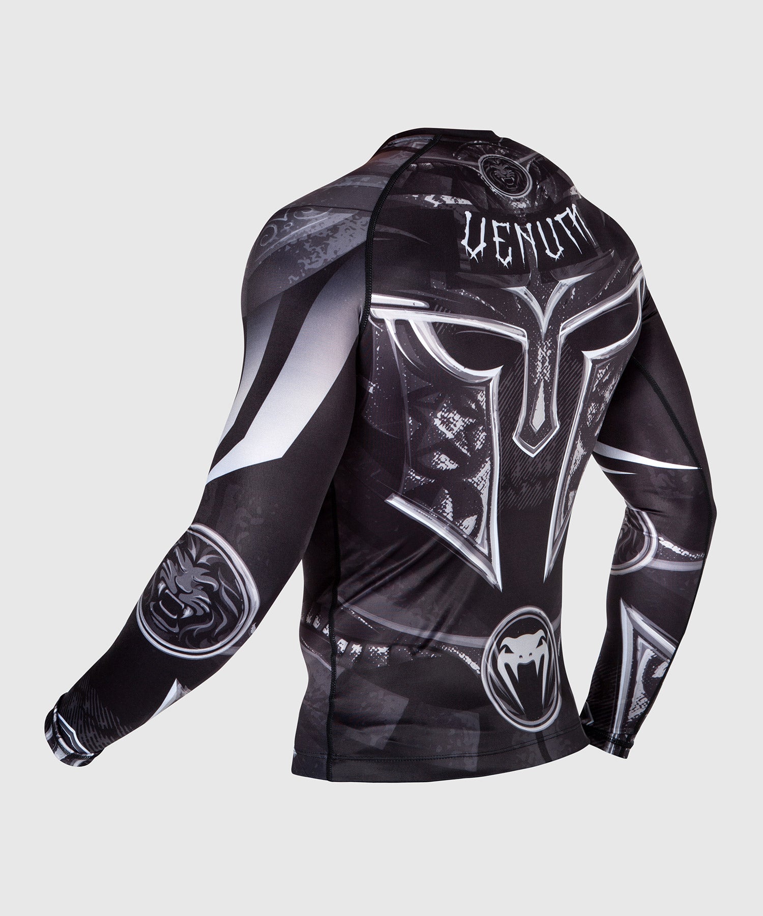 Venum Rashguard Gladiator 3.0 Lange Mouwen - Sort/Grå/Hvid