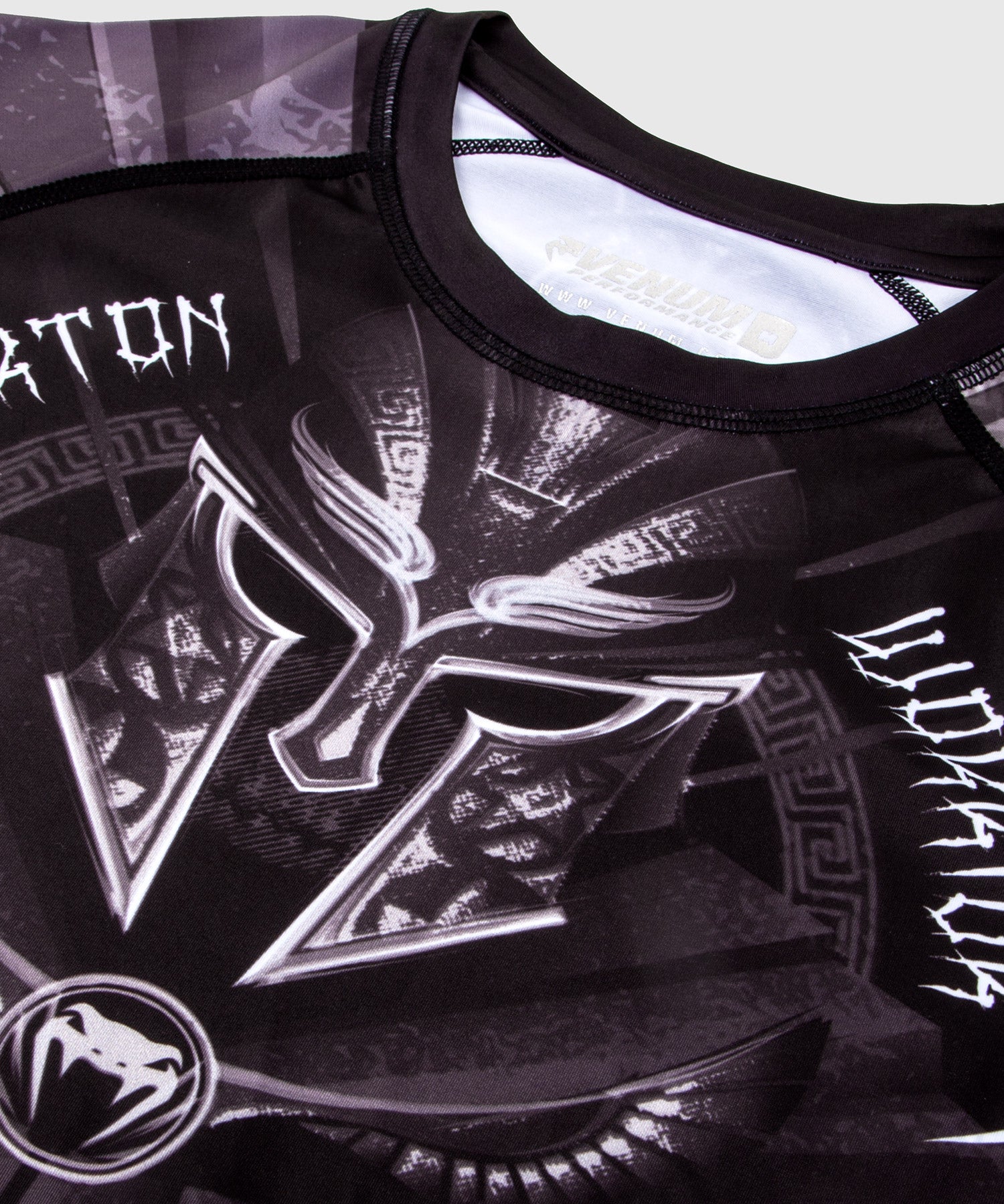 Venum Rashguard Gladiator 3.0 Lange Mouwen - Sort/Grå/Hvid