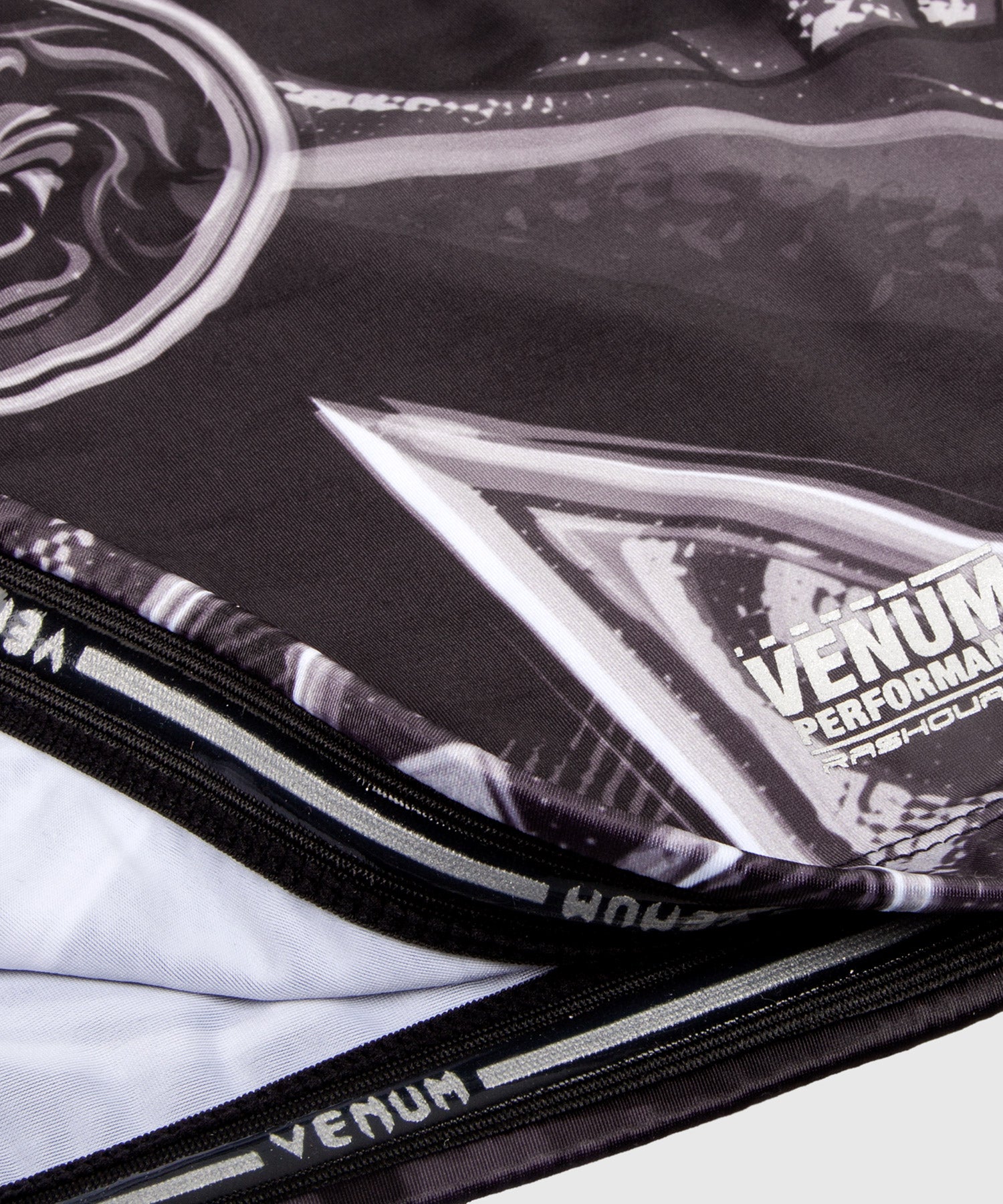 Venum Rashguard Gladiator 3.0 Lange Mouwen - Sort/Grå/Hvid