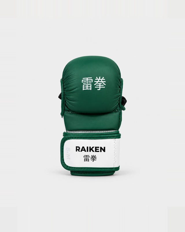 Luvas de sparring MMA Raiken KAZE – Verde/Branco